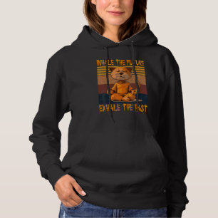 Sudadera Inhala El Futuro Om Meditación Yoga Gato