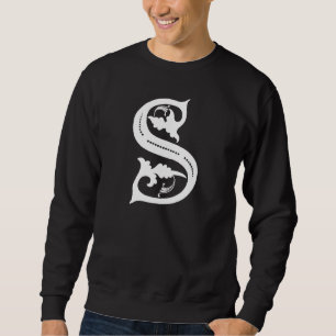 Sudadera Iniciales blancas de "S" del negro del monograma