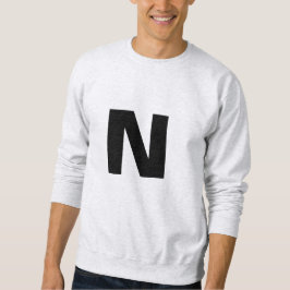 Sudadera Initial Letter Monogram Modern Trendy Personalized