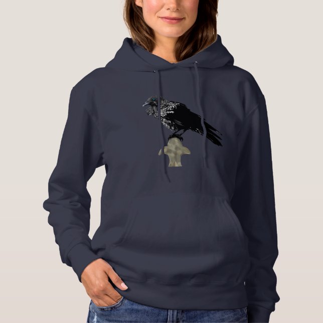 Sudadera Inked Raven (Anverso)