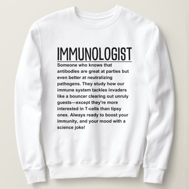 Sudadera Inmunólogo (Anverso del diseño)