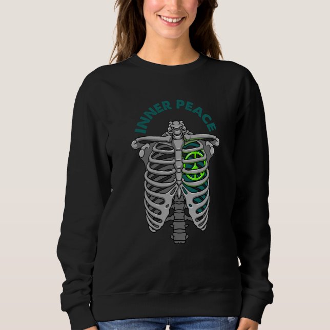 Sudadera Inner Peace Rib Cage World Peace Sign Self Love Hu (Anverso)