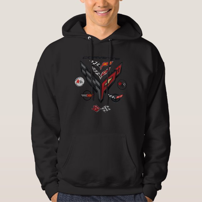 SUDADERA INSIGNIA DE 8 GENERACIONES DE CORVETTE (Anverso)