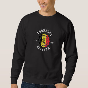 Sudadera Insignia de la bandera de TURNHOUT Bélgica Vintage