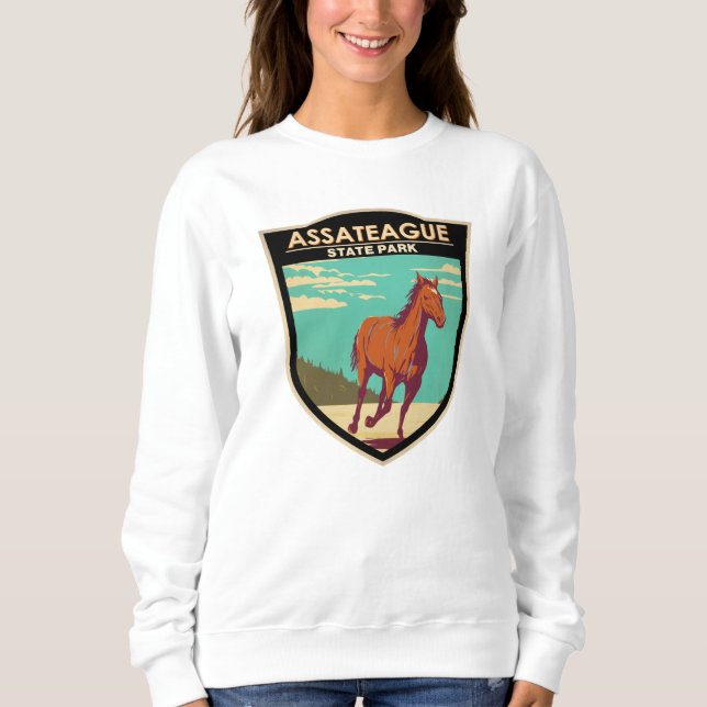 Sudadera Insignia de Maryland del Parque Estatal Assateague (Anverso)