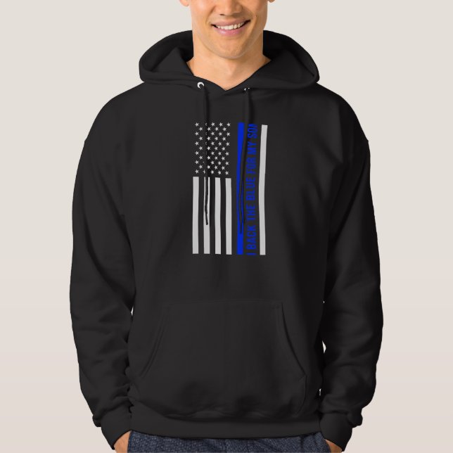 Sudadera Insignia De Oficial De Policía Que Uso Azul Para M (Anverso)