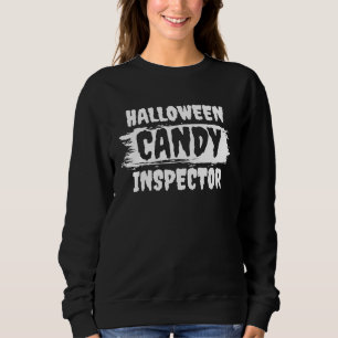 Sudadera Inspector de Dulces de Halloween Padre Truco o Tra