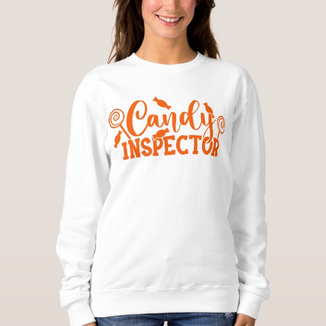 Sudadera Inspector de velas de Halloween (Anverso)