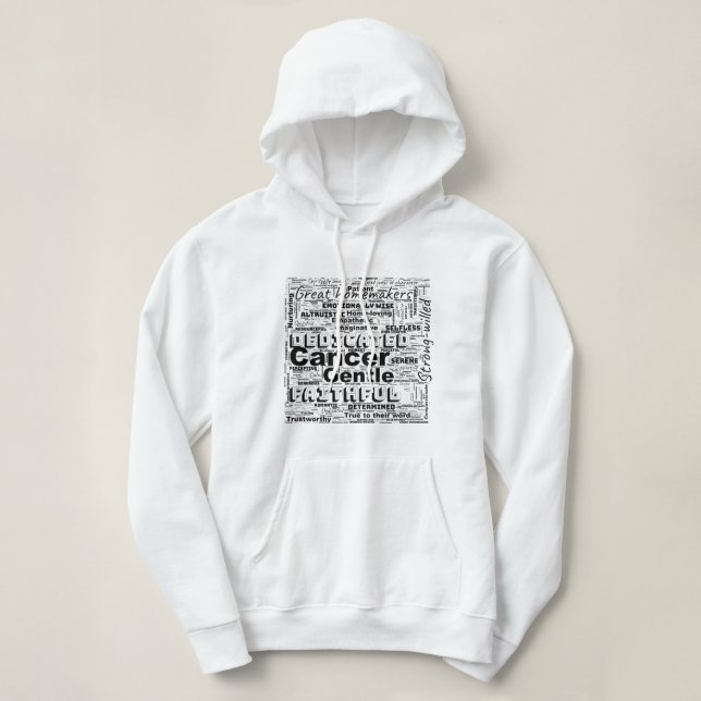 Sudadera Inspiración en la nube de la palabra zodiaca del c (Diseño del anverso)