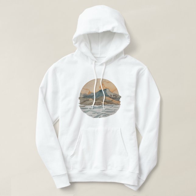 Sudadera inspirada en el arte que refleja la calma (Diseño del anverso)