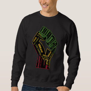 Sudadera Inspirador Black Leaders Power Fist Hand Black His