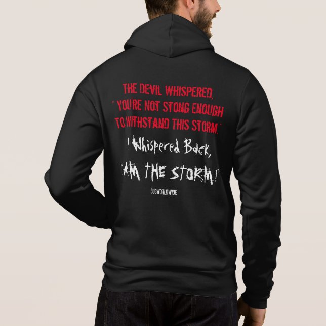 SUDADERA INSPIRAR CITA DE GUERRA FIEL PARA ÉL / SU ZIPUP (Reverso)