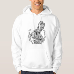 Sudadera Inspired Head Of Rabbit In Wreath