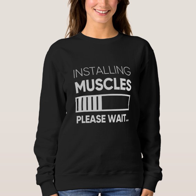 Sudadera Instalación de Muscles Novedad Tees gráficos Diseñ (Anverso)