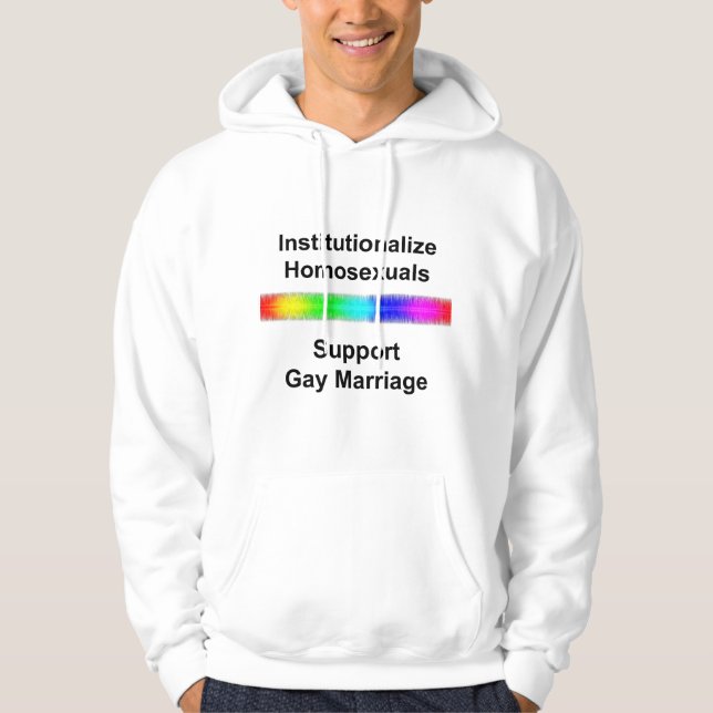 Sudadera Institucionalizar a los homosexuales... apoyar el  (Anverso)