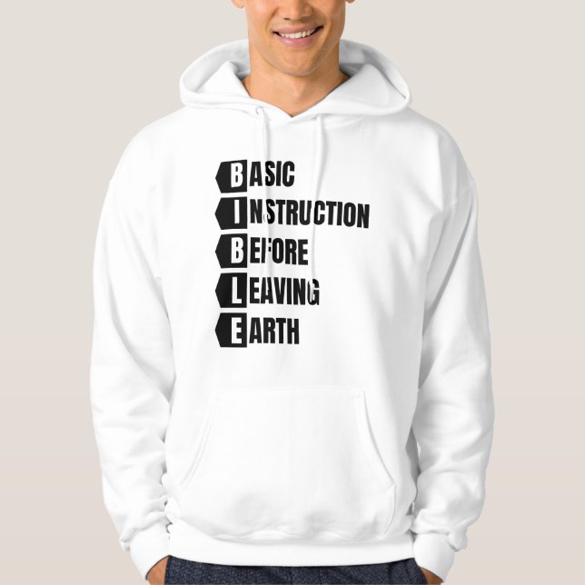 Sudadera Instrucción básica antes de abandonar la BIBLIA de (Anverso)