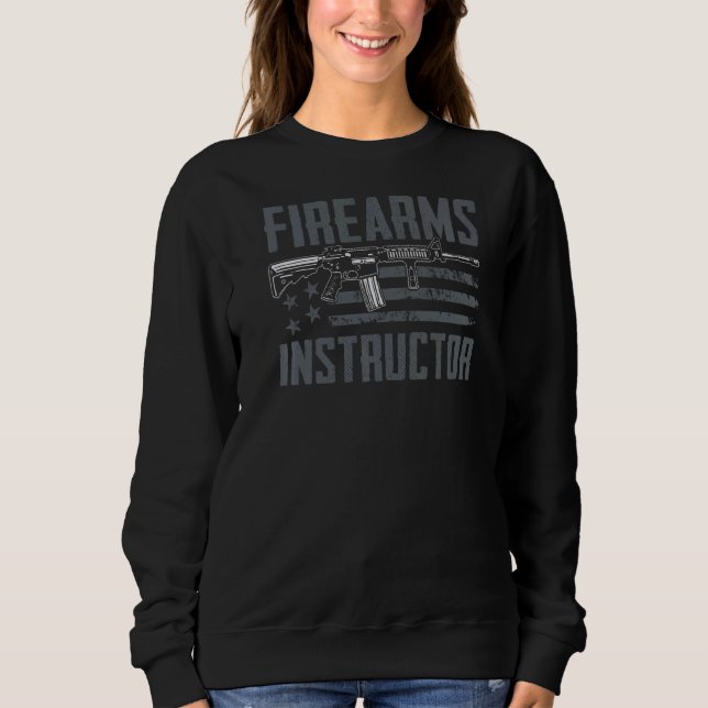 Sudadera Instructor de armas de fuego Ar15 Bandera De Estad (Anverso)