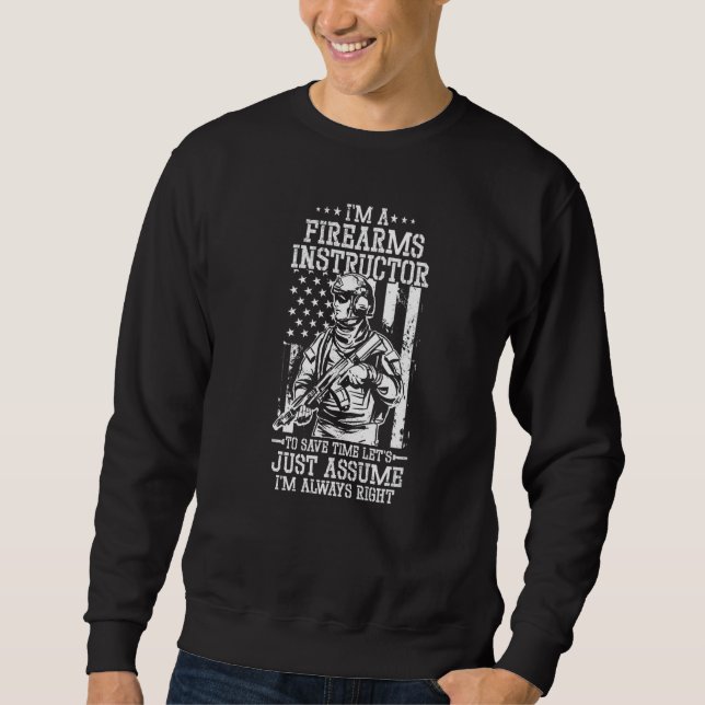 Sudadera Instructor de Armas de Fuego Seguridad en el Tiro  (Anverso)