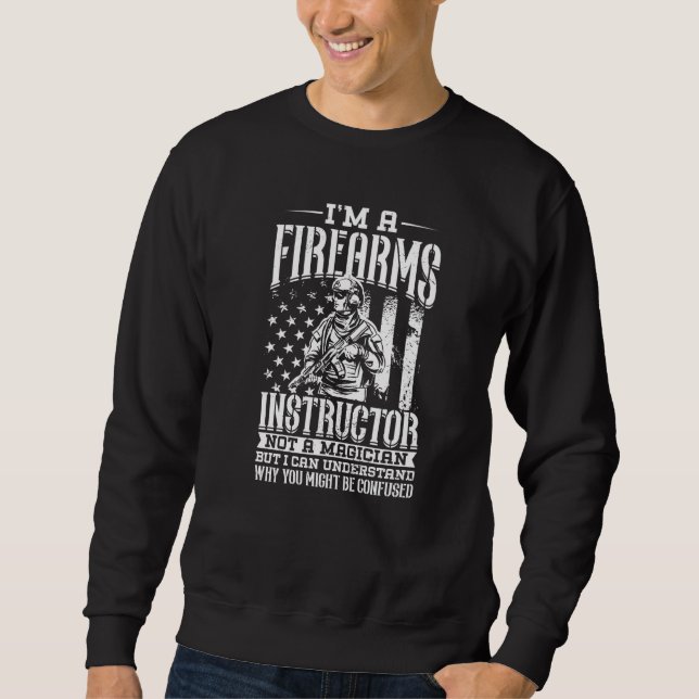 Sudadera Instructor de Armas de Fuego Tiro Seguridad Armas  (Anverso)