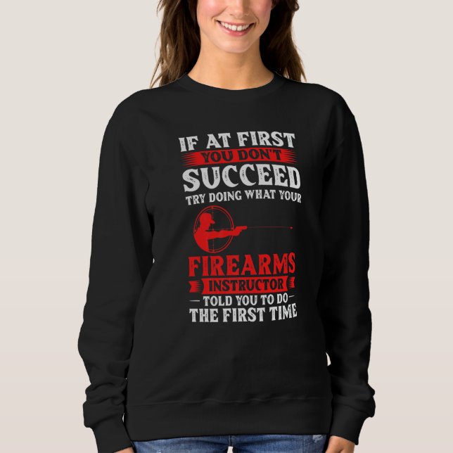 Sudadera Instructor de Armas de Fuego Tiro Seguridad Armas  (Anverso)