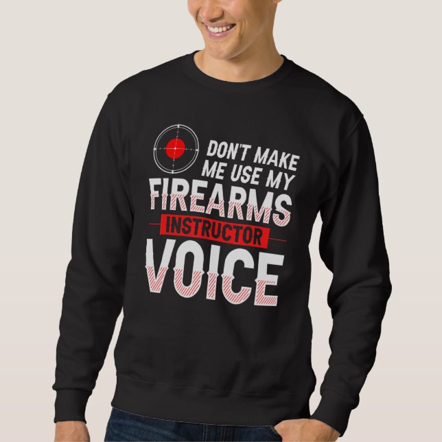Sudadera Instructor de Armas de Fuego Tiro Seguridad Armas  (Anverso)