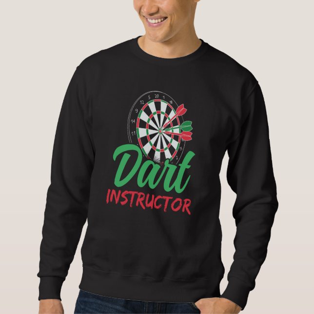 Sudadera Instructor de Dardos Jugador Pasatiempo Dardos Bon (Anverso)