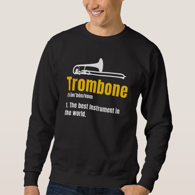 Sudadera Instrumento de Brass Trombone Trombone (Anverso)