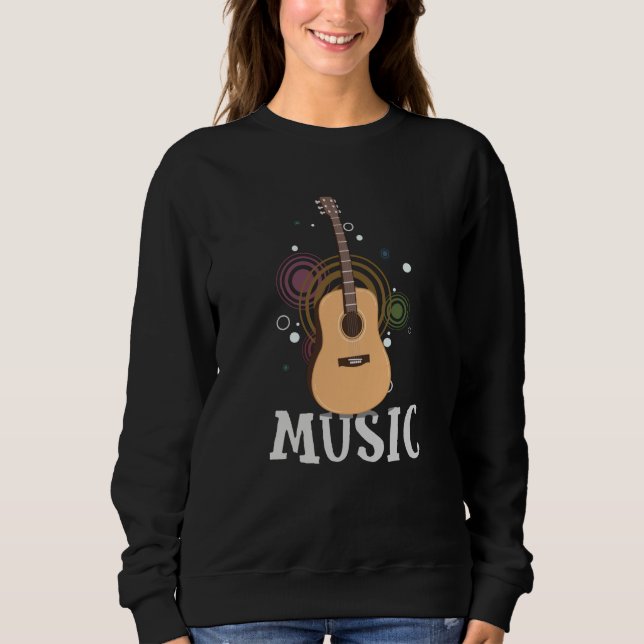 Sudadera Instrumento musical de guitarra (Anverso)