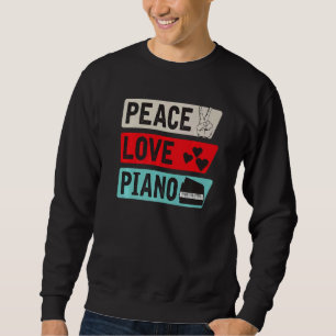Sudadera Instrumento Musical de Piano Teclado de Piano Inst