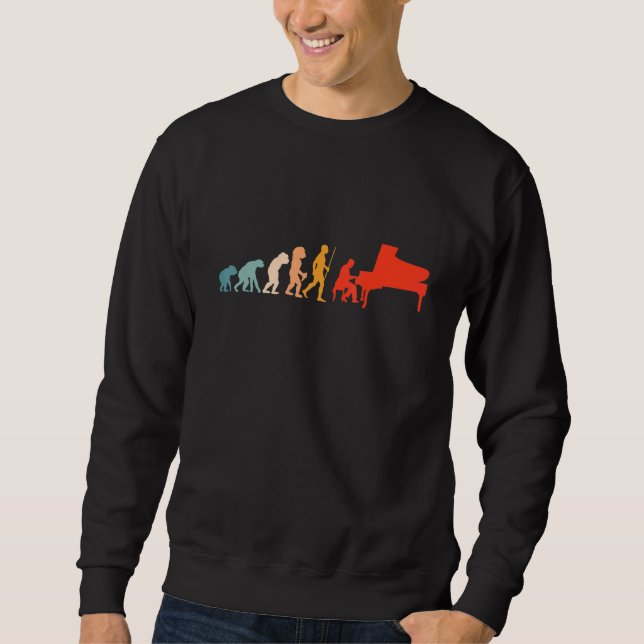 Sudadera Instrumento musical Piano Piano Jugador Pianista (Anverso)
