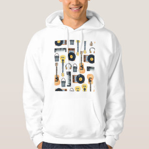 Sudadera Instrumentos musicales: acuarela sin foco