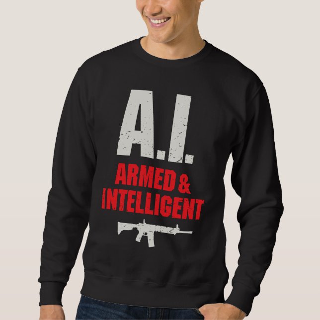 Sudadera Inteligencia Artificial Inteligencia IA Armada e I (Anverso)