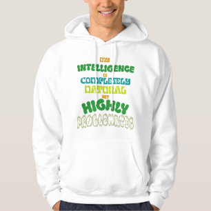 Sudadera Inteligencia Natural Divertida Tipografía Vintage