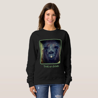 Sudadera Intenso rostro de llamada negra cerrado personaliz