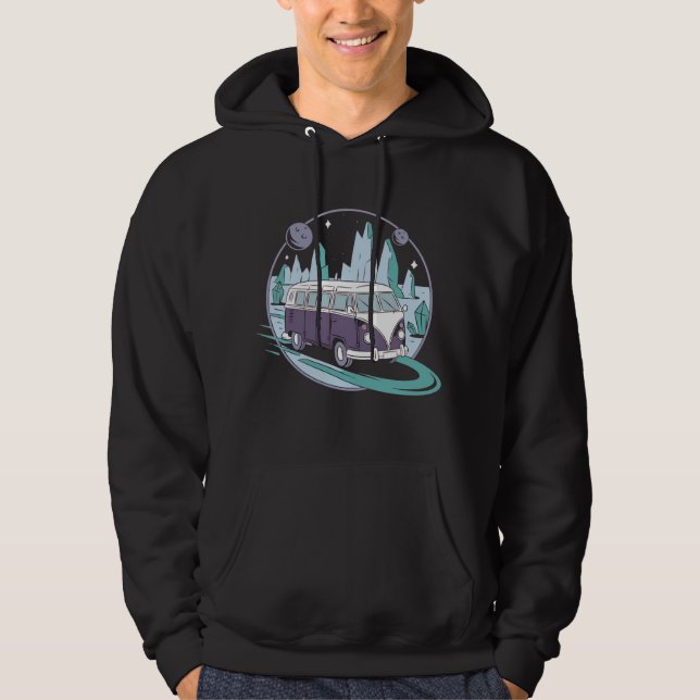 Sudadera Intergalactic Roadtrip – Furgoneta Espacial Psicod (Anverso)
