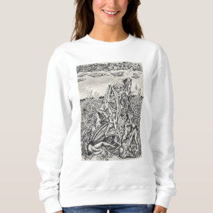 Sudadera Intimidación, dibujo de tinta india