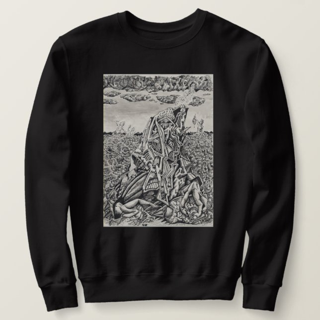 Sudadera Intimidación, dibujo de tinta india (Anverso del diseño)