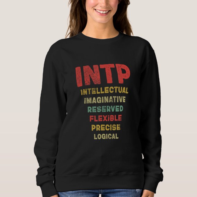 Sudadera Intp Intp Intelectual Imaginativo Reservado V (Anverso)