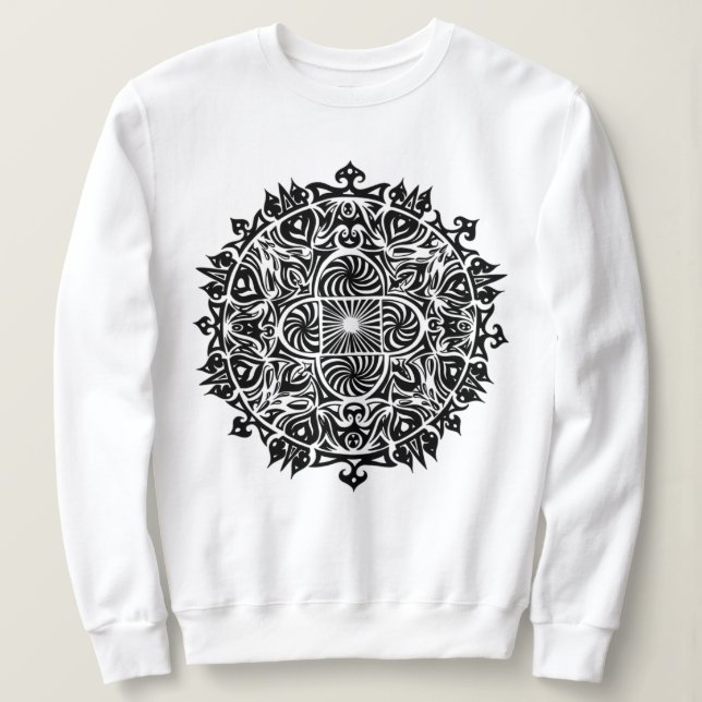 Sudadera Intricate Hypnotic Mandala Art (Anverso del diseño)