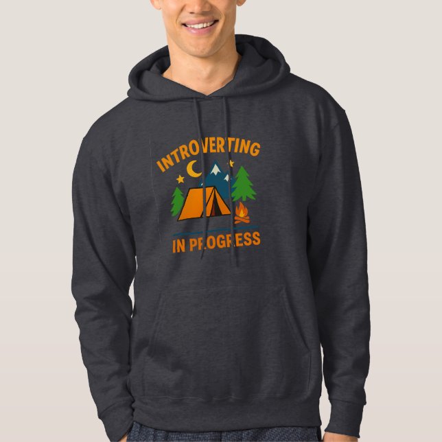 Sudadera Introducción en curso | Hoodie de camping colorido (Anverso)