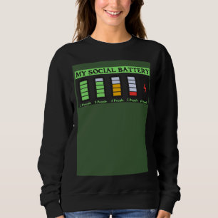 Sudadera Introvertido Antisocial Mi Batería Social Para Hom