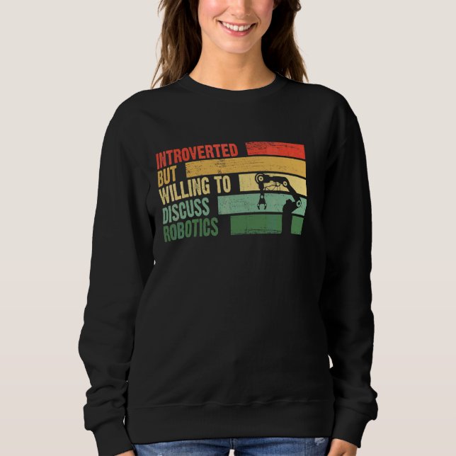 Sudadera Introvertido de moda pero dispuesto a discutir rob (Anverso)