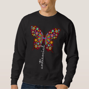 Sudadera Introvertido Mariposa Social Personalidad Sarcásti