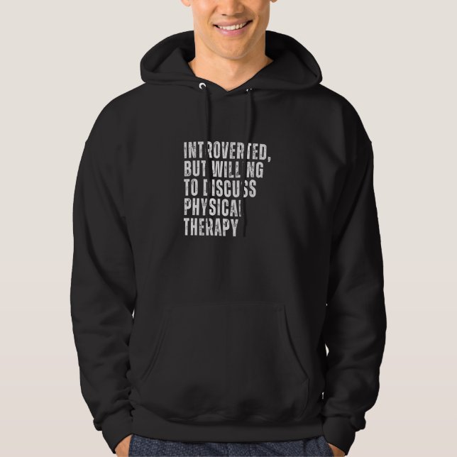 Sudadera Introvertido pero dispuesto a debatir sobre la ter (Anverso)
