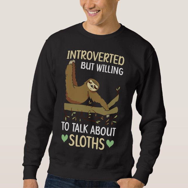 Sudadera Introvertido, Pero Dispuesto A Discutir, De Lemas  (Anverso)