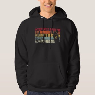 Sudadera Introvertido Pero Dispuesto A Discutir La Alpaca D