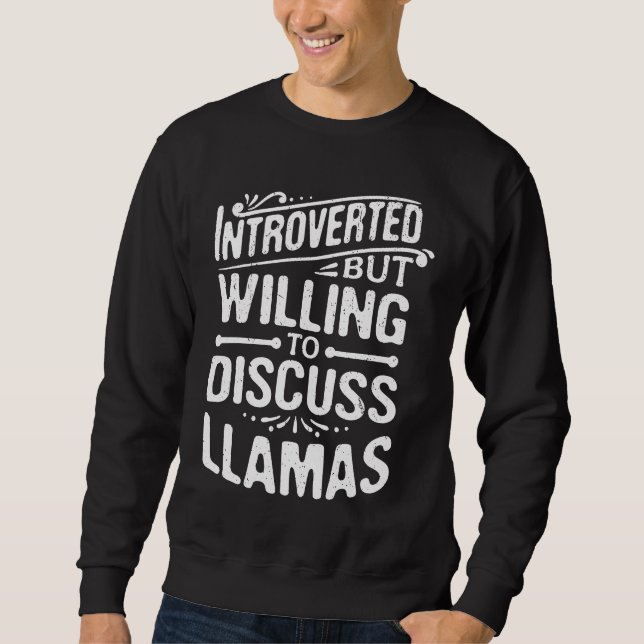 Sudadera Introvertido Pero Dispuesto A Discutir Llamas  Ani (Anverso)