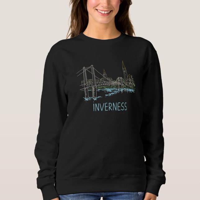 Sudadera Inverness City Scotland UK souvenir  for men women (Anverso)
