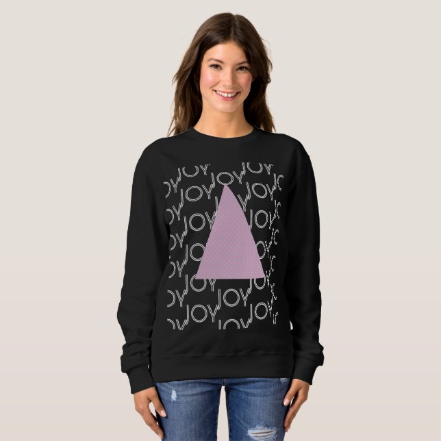 Sudadera Invierno de arbol rosa navideño (Anverso completo)