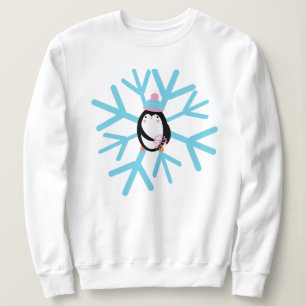 Sudadera Invierno de los Navidades de Snowflake en el pingü